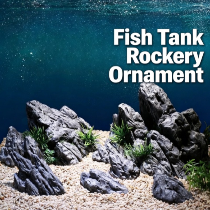 Aquarium Planted Tank Setup - Aquarium Decor Simulation Stone Rockery Landscape
