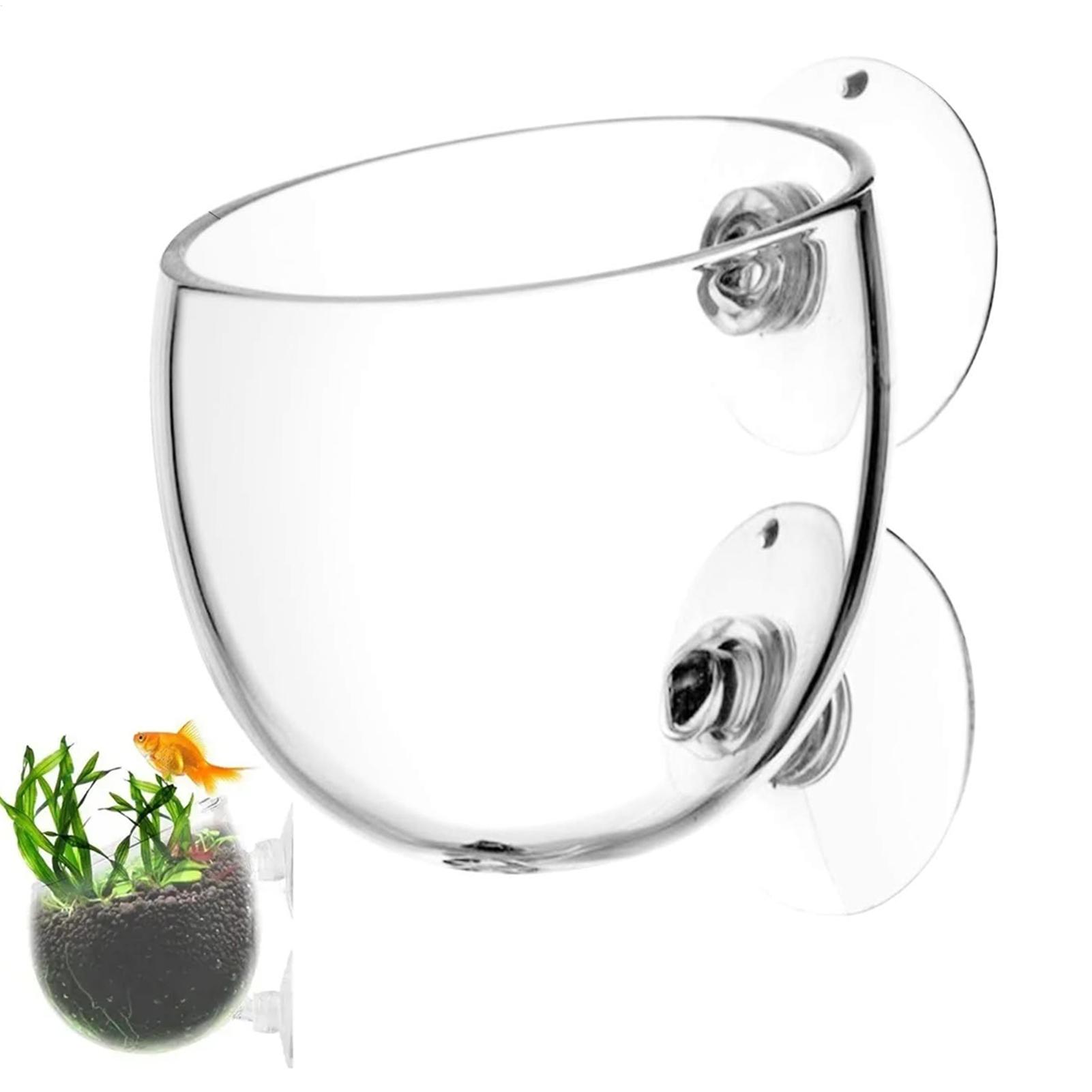Aquarium Plant Dip - Aquarium Glass Plant Pot with Suction