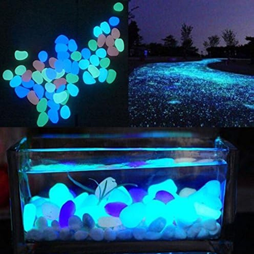 Fish Tank Rocks Glow Blue Pebb - đánh giá và giá Aquarium Planted Tank